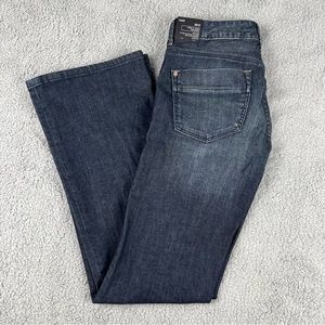 Gap 1969 Womens Long & Lean Wide Leg Low Rise Dark Wash Jeans Size 26/2 (31x33)